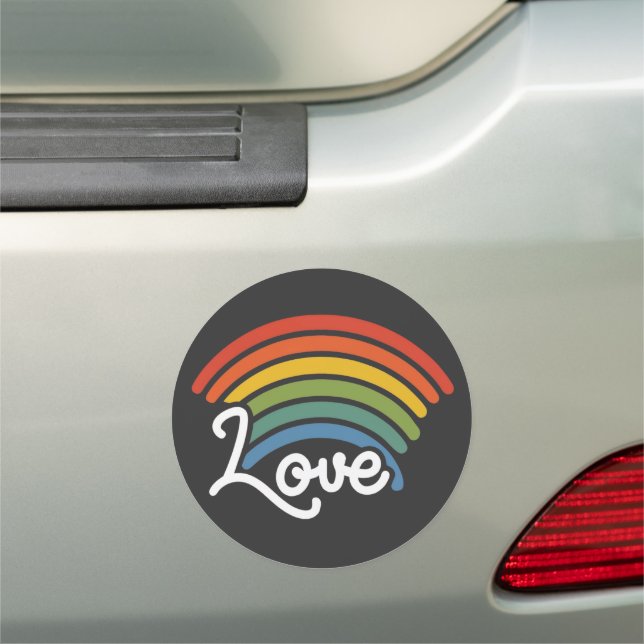 A Rainbow of Love Car Magnet (In Situ)