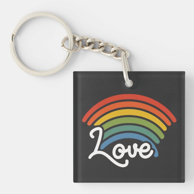 A Rainbow of Love Keychain (Front)