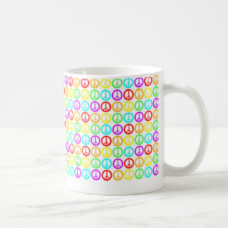 A Rainbow Of Peace Signs Coffee Mug