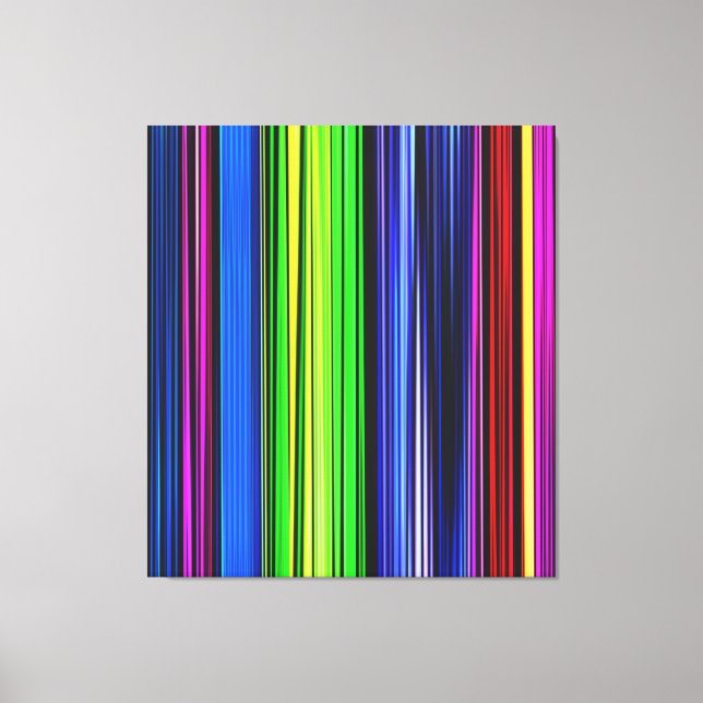 A Rainbow Of Stripes - LGBTQIA Canvas Print (Front)