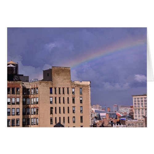 A rainbow over NYCs East River after a storm