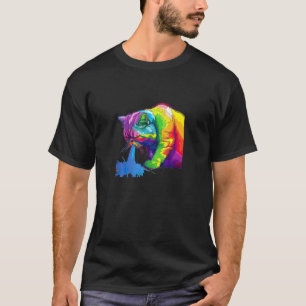 A Rainbow Pop Cat Puking T-Shirt