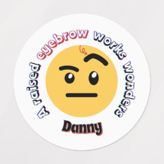 A Raised Eyebrow Works Wonders – Funny Expression Kids' Labels