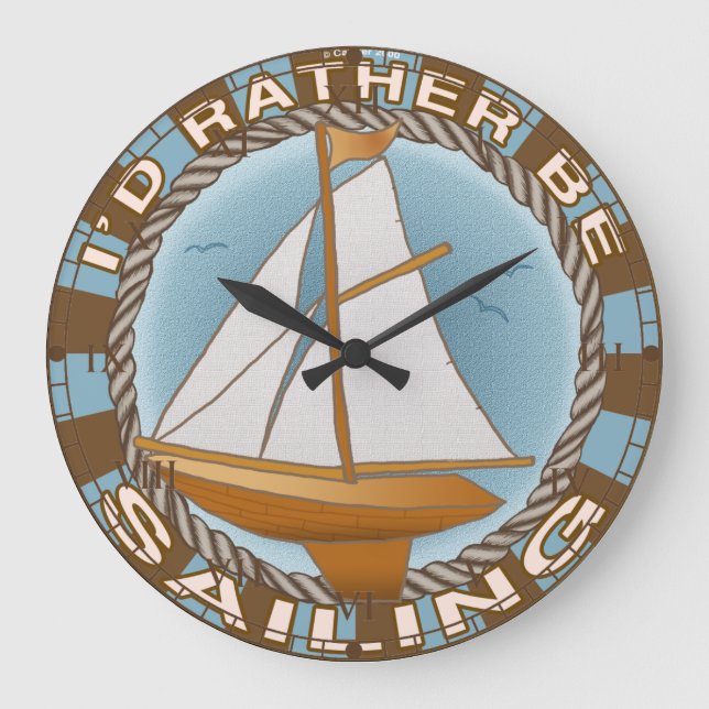A Rather Be Sailing Sailboat clock (Front)