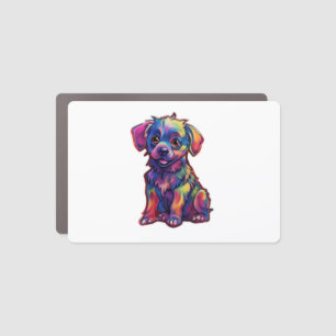 A ray of joy the Fluorescent Shining Dog Car Magnet