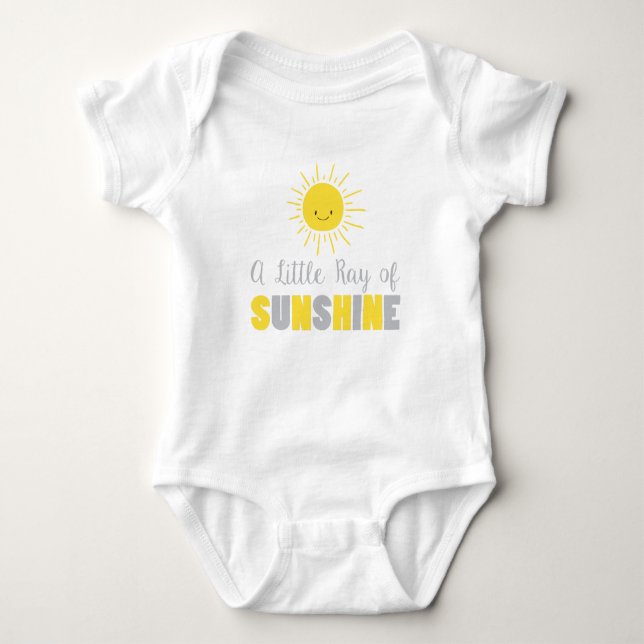 A Ray of Sunshine Baby Shower Infant Creeper Sun (Front)