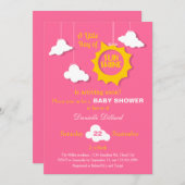 A Ray of Sunshine Baby Shower Invitation (Front/Back)