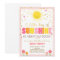 A Ray of Sunshine Baby Shower invitation Pink Girl