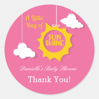 A Ray of Sunshine Baby Shower Sticker