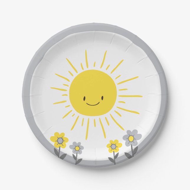 A Ray of Sunshine Paper Plates Little Sunshine Sun (Front)