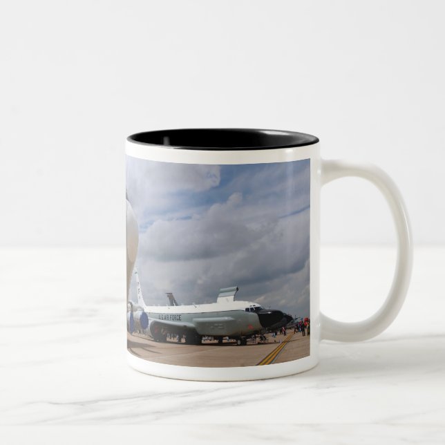 A RC-135V/W Rivet Joint aircraft Two-Tone Coffee Mug (Right)