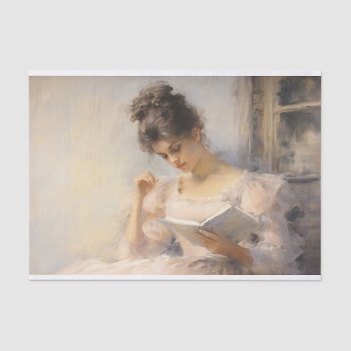 A Reading Girl 1 Decoupage Paper