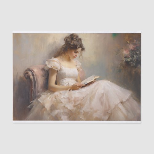 A Reading Girl 2 Decoupage Paper