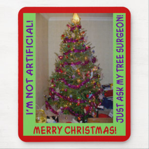 A Real Christmas Tree Mouse Pad