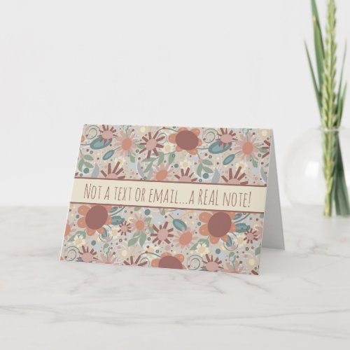 A Real Note Pretty Floral Inspirivity Notecard