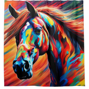 A Real Painted Pony Shower Curtain