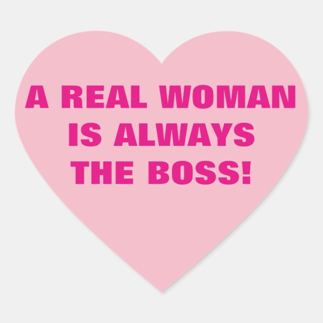 A REAL WOMAN HEART STICKER (Front)
