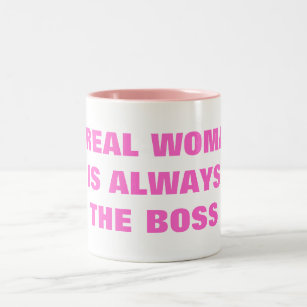 A REAL WOMAN Two-Tone COFFEE MUG