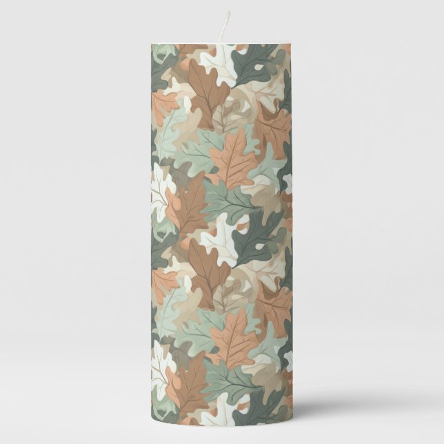 A Realistic Camo Design Series #2 Pillar Candle (Front)
