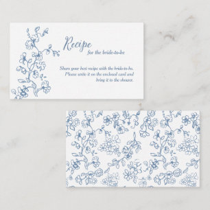 A Recipe for the Bride to Be Bridal Shower Enclosure Card