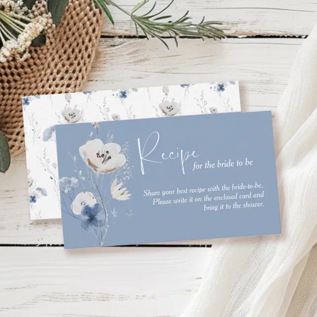 A Recipe for the Bride to Be Bridal Shower Enclosure Card | Zazzle