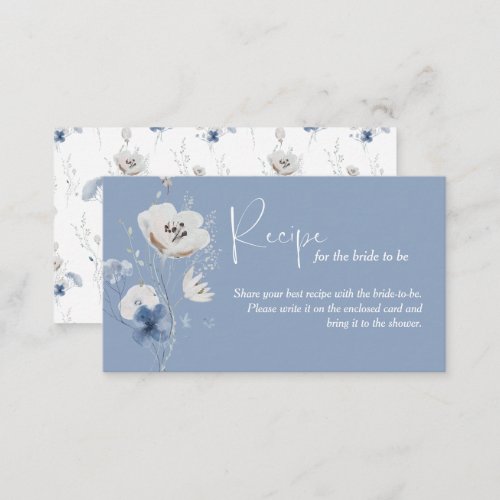 A Recipe for the Bride to Be Bridal Shower Enclosure Card