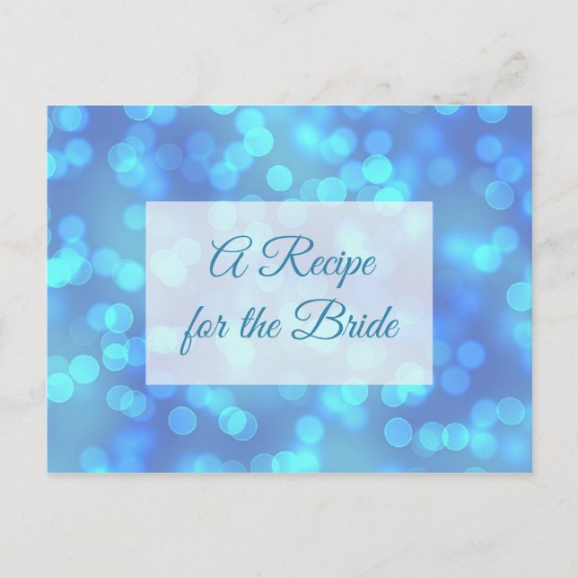 A Recipe For the Bride Wedding Recipe Card (Front)