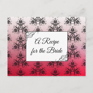 A Recipe For the Bride Wedding Recipe Card