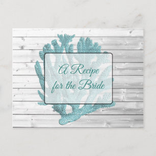 A Recipe For the Bride Wedding Recipe Card