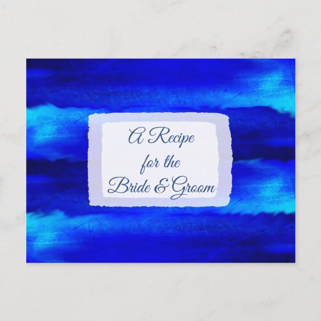 A Recipe For the Bride Wedding Recipe Card (Front)