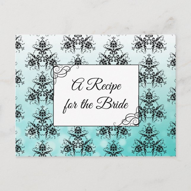 A Recipe For the Bride Wedding Recipe Card (Front)