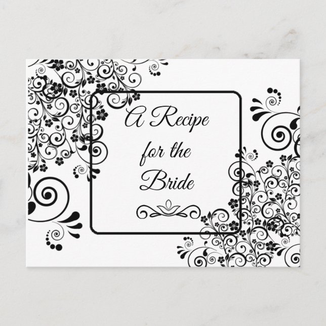 A Recipe For the Bride Wedding Recipe Card (Front)