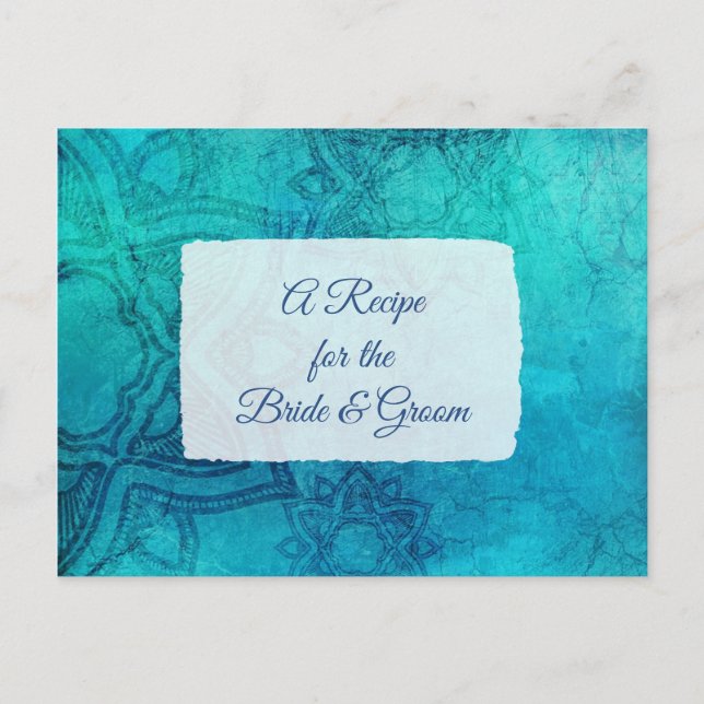 A Recipe For the Bride Wedding Recipe Card (Front)