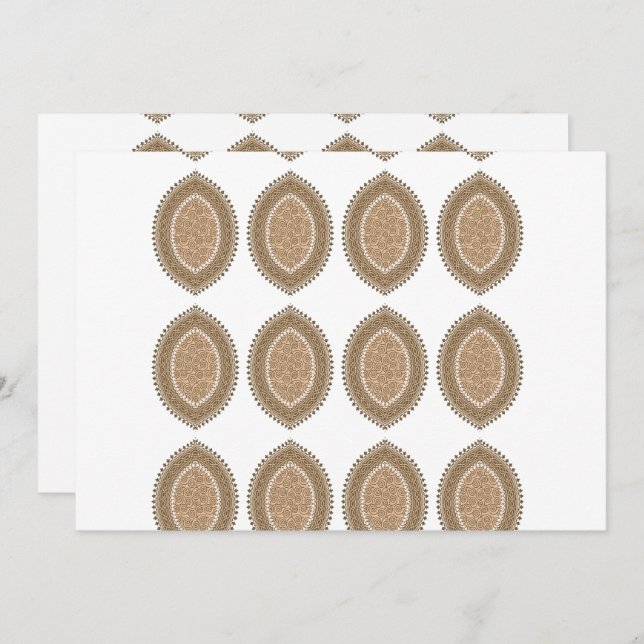 A rectangular rug with an intricate geometric moti thank you card (Front/Back)