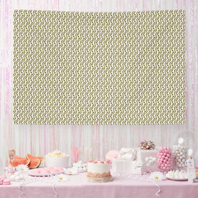 A rectangular rug with intricate geometric pattern banner (Party)