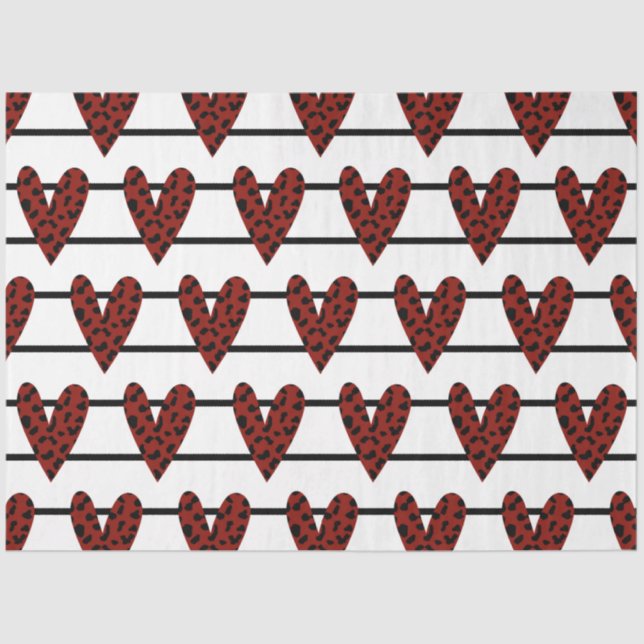 A Red and Black Valentine Design Series 3 Tissue Paper (Front)