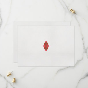 a red and brown design on a white background save the date