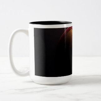 A Red and Gold Planet Two-Tone Coffee Mug