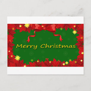 A red and green christmas card template
