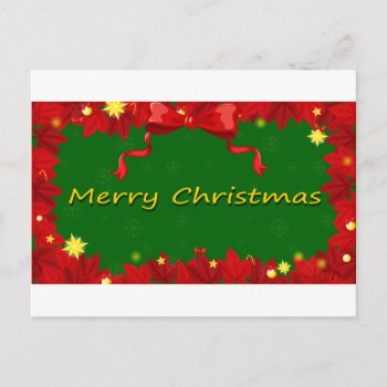A Red And Green Christmas Card Template by GraphicsRF at Zazzle