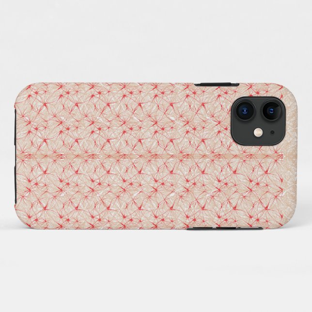 a red and white background with a pattern Case-Mate iPhone case (Back (Horizontal))