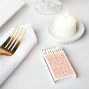 a red and white background with a pattern matchboxes