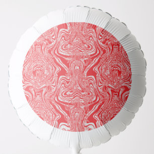 a red and white image of a pattern on a white back balloon
