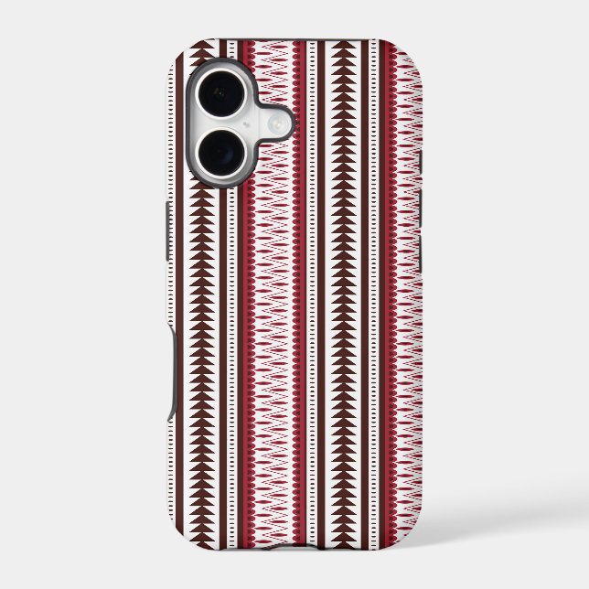 a red and white striped pattern iphone case (Back)