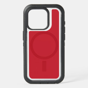 a red background with a iPhone 15 pro case