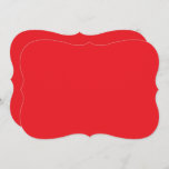 a red background with a white border note card