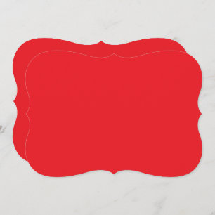 a red background with a white border note card