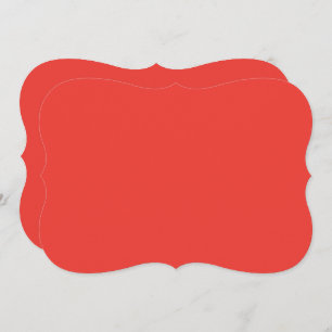 a red background with a white border note card
