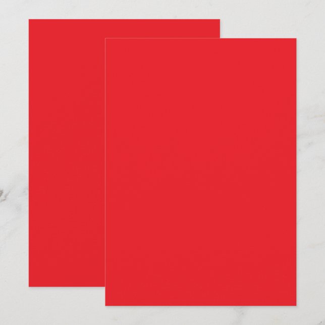a red background with a white border thank you card (Front/Back)