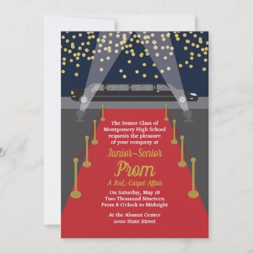 A Red Carpet Prom Invitation